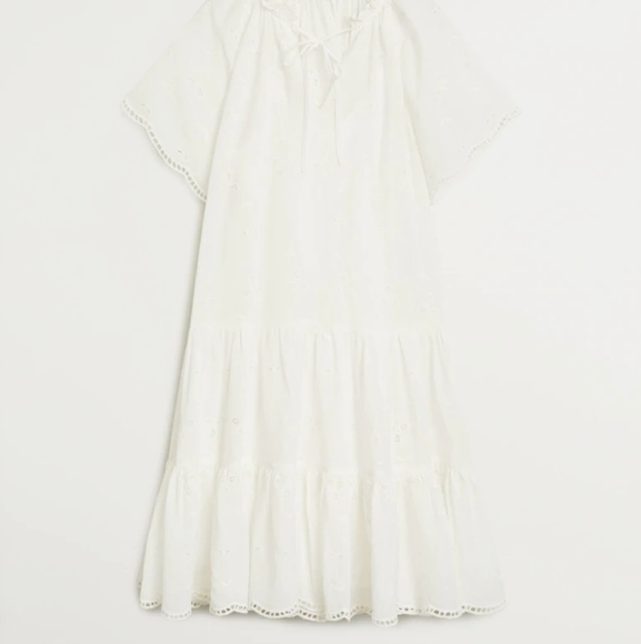 🔥Last 1🔥MANGO Embroidered cotton flare dress - Picture 7 of 8